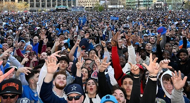 El ‘draft’ de la NFL 2024 bate récord y congrega a 775.000 personas en Detroit