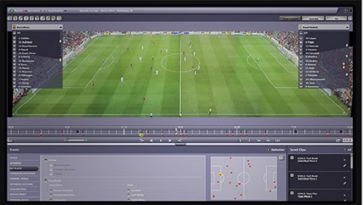 Captura de Mediacoach, la herramienta de videoanálisis de la LFP y Mediapro.