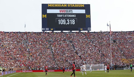 Real Madrid y Manchester United congregaron a 109.318 personas en Michigan el pasado verano.