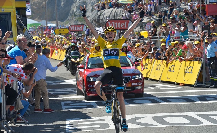 Chris Froome, del equipo Sky, consiguió su segundo Tour.