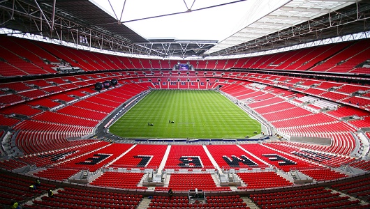 Wembley tiene una capacidad de 90.000 espectadores.