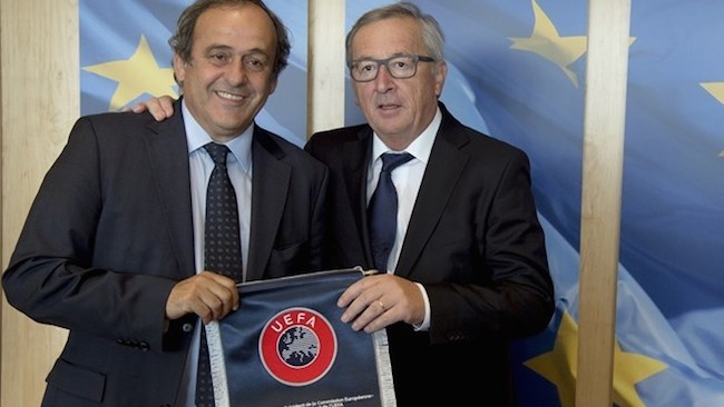 Michel Platini Juncker Uefa Bruselas 650