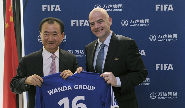 Wang Jianlin Gianni Infantino Fifa Wanda 650